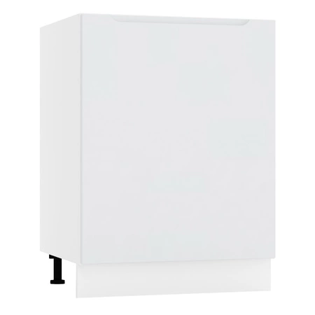 Zestaw mebli kuchennych Zova 240 cm biały / jasny szary meble do kuchni odporne na wilgoć parę wodną i uszkodzenia frezowane uchwyty