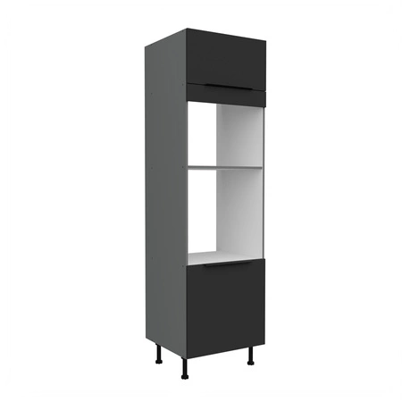 Słupek kuchenny Alatri Ant 60 DPM-215 2F szafka do zabudowy mikrofali i piekarnika fronty wykonane w technologii anti fingerprint