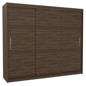 Szafa przesuwna Antos 250 cm dąb sonoma czekolada funkcjonalna szafa o uniwersalnym designie doskonała propozycja do przedpokoju