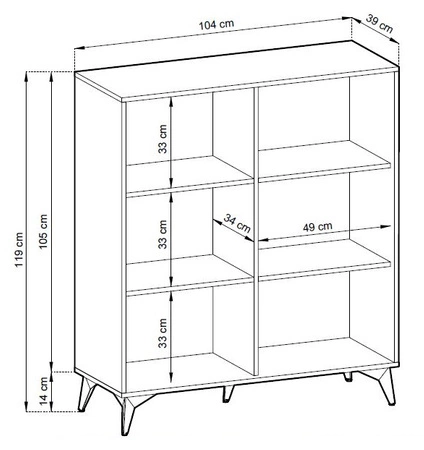 Zestaw mebli Gusto czarny / dąb evoke nowoczesny design funkcjonalne meble do salonu lub pokoju dziennego meblościanka z ozdobnym dekorem jodełki