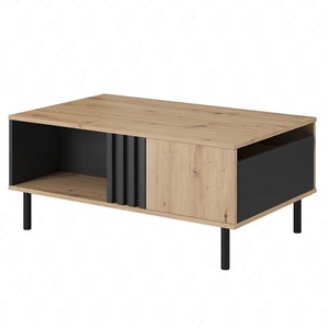 Stolik kawowy Merano dąb artisan / antracyt stolik z szufladą nowoczesny design blat odporny na rozlane ciecze