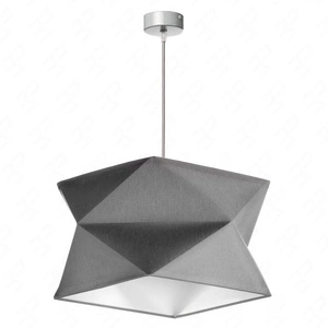 Lampa wisząca Quasar 40 cm designerska lampa sufitowa do salonu z bawełnianym abażurem i metalową podstawą