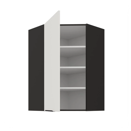 Szafka kuchenna narożna wisząca Corato Bl 60x60 GN-90 1F odporna na uszkodzenia wykończenie frontów w technologii anti fingerprint