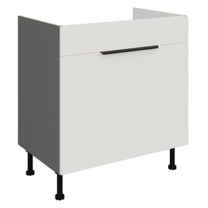 Szafka kuchenna pod zlewozmywak z szufladą Corato Ant 80 ZL 1S BB fronty szafki kuchennej wykończone w technologii anti fingerprint