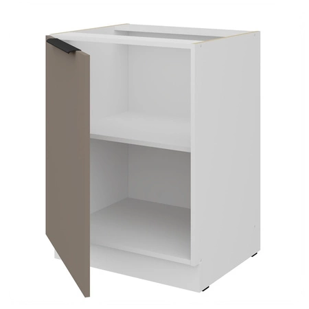 Szafka kuchenna stojąca z półką Fiuggi Wh 60 D 1F BB szafka odporna na uszkodzenia wykończenie frontów w technologii anti fingerprint