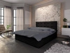 Łóżko kontynentalne Fresno 140x200 czarny w nowoczesnym skandynawskim stylu z wezgłowiem
