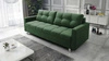 Sofa z funkcją spania Bilbao zielona nowoczesny design i szeroka funkcjonalność tkanina o charakterystycznej pętelkowej powierzchni