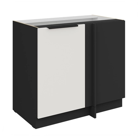 Szafka kuchenna narożna dostawiana Corato Bl 105 ND 1F BB prawa fronty szafki kuchennej wykończone w technologii anti fingerprint