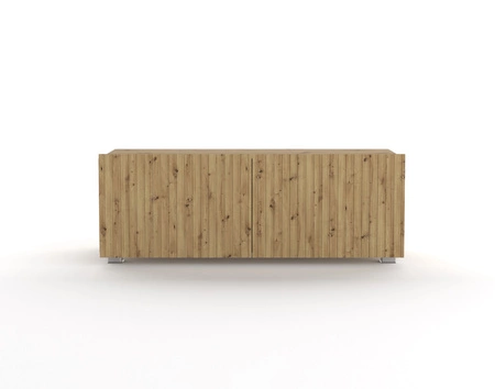 Szafka RTV Colder 100 cm dąb artisan z możliwością podwieszenia stylowy ryflowany front elegancka forma mebla w nowoczesnym stylu