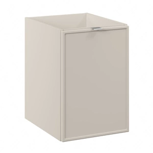 Szafka łazienkowa wisząca Bella 40 cm beżowa funkcjonalna szafka łazienkowa wyposażona w kosz na pranie elegancki frezowany front