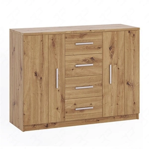 Komoda z szufladami Rico 120 cm dąb artisan funkcjonalny mebel w ponadczasowym designie idealna komoda do sypialni lub salonu