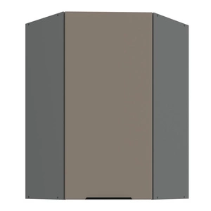 Szafka kuchenna narożna wisząca Fiuggi Ant 60x60 GN-90 1F odporna na uszkodzenia wykończenie frontów w technologii anti fingerprint