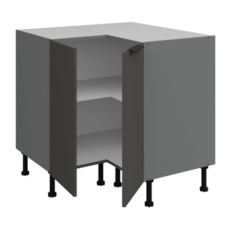 Szafka kuchenna narożna Aversa Ant 90x90 DN 2F BB szafka odporna na uszkodzenia wykończenie frontów w technologii anti fingerprint