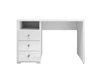 Biurko z szufladami Iris 120 cm białe stylowe oraz funkcjonalne do gabinetu biura lub pokoju młodzieżowego