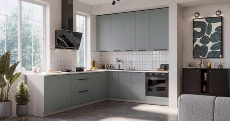 Szafka kuchenna stojąca z szufladami Treviso Wh 40 D 3S BB odporna na uszkodzenia wykończenie frontów w technologii anti fingerprint