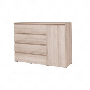 Komoda z szufladami Simple 138 cm dąb sonoma funkcjonalny mebel do pokoju młodzieżowego salonu lub biura