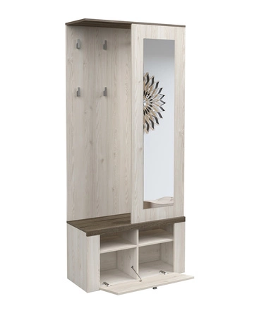 Garderoba Larona sibiu larche / sonoma truffel klasyczny design funkcjonalna oraz praktyczna garderoba do przedpokoju