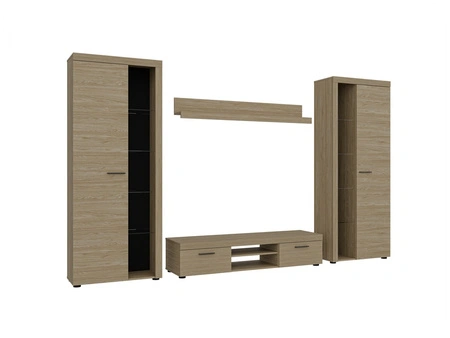 Meblościanka Rene XL dąb olejowany doskonała meblościanka dla miłośników nowoczesnych aranżacji o eleganckim charakterze