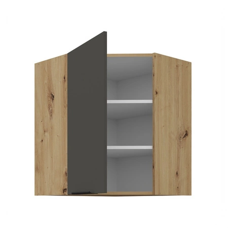 Szafka kuchenna narożna wisząca Aversa Ar 60x60 GN-72 1F odporna na uszkodzenia wykończenie frontów w technologii anti fingerprint