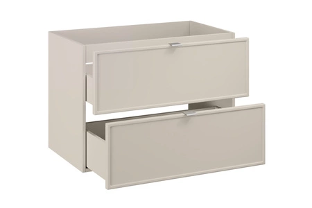 Szafka pod umywalkę Bella 80 cm beżowa elegancka szafka z możliwością wyboru koloru uchwytów system cichego domykania szuflad