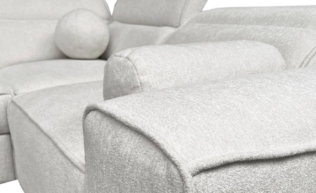 Narożnik z funkcją spania Viano IV kremowy lewostronny designerski narożnik rozkładany idealnie wpisujący się w nowoczesne aranżacje