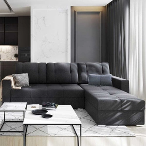 Narożnik z funkcją spania Aldo szary prawostronny gwarantuje najwyższy komfort i funkcjonalność