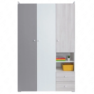 Szafa Arona 120 cm biała / dąb wilton biały / szara idealna do pokoju młodzieżowego użytkowa i pojemna ma nowoczesny wygląd