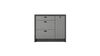 Wyspa kuchenna z szufladami Adele 97 cm szary grafit / szary funkcjonalny mebel kuchenny odporny na działanie wilgoci metalowe uchwyty