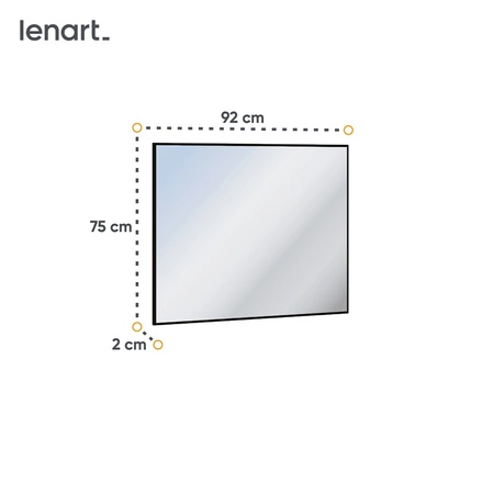 Lustro wiszące Quant 92 cm dąb artisan / czarny funkcjonalny dodatek do przedpokoju prostokątne lustro idealne do garderoby
