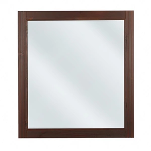 Lustro łazienkowe Retro 73x80 cm dekoracyjne lustro w brązowej drewnianej ramie elegancki i funkcjonalny dodatek do łazienki