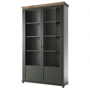 Witryna Evora 126 cm butelkowa zieleń / dąb lefkas zachwyci miłośników wyrazistych wnętrz idealna do salonu oraz jadalni