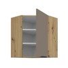 Szafka kuchenna narożna wisząca Fiuggi Ar 60x60 GN-72 1F odporna na uszkodzenia wykończenie frontów w technologii anti fingerprint