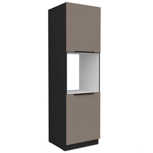 Słupek kuchenny Fiuggi Bl 60 DP-210 2F szafka do zabudowy piekarnika fronty wykonane w innowacyjnej technologii anti fingerprint