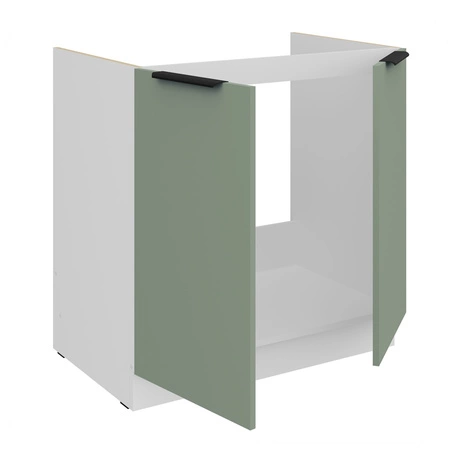 Zestaw mebli kuchennych narożny Treviso Wh 290x230 cm stylowe szafki kuchenne z frontami wykonanymi w technologii anti fingerprint