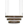 Lampa wisząca Ring brązowa 82W 3000K efektowna lampa sufitowa do wnętrz w stylu nowoczesnym oraz glamour funkcja ściemniania światła