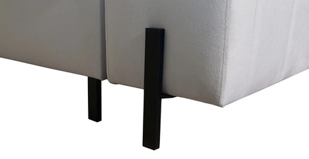 Narożnik z funkcją spania Belvi IV czarny prawostronny elegancki i stylowy narożnik rozkładany do salonu praktyczny schowek w boczku