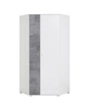 Szafa narożna Epsilon biała / beton idealna do pokoju młodzieżowego funkcjonalna i pojemna oryginalna kolorystyka