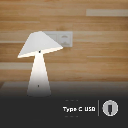 Lampka nocna Lively biała 3W 3000K-6000K funkcjonalny element wystroju metalowa konstrukcja modna kolorystyka lampa do sypialni