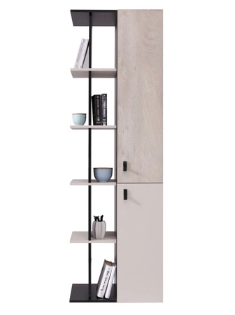 Zestaw mebli Niko czarny / dąb / beż idealna propozycja do pokoju młodzieżowego lub dziecięcego w modnym stylu