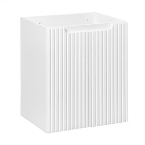 Szafka pod umywalkę Nova 50 cm biała nowoczesny design szafka odporna na działanie wilgoci ozdobne ryflowane fronty