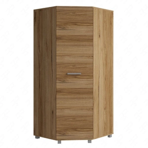 Szafa narożna Maximus dąb catania nowoczesny design oraz uniwersalne drzwi do zamontowania z prawej lub lewej strony