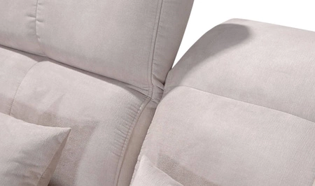 Narożnik z funkcją spania Laredo oliwkowy lewostronny komfortowy i stylowy narożnik rozkładany z pojemnikiem na pościel