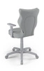 Krzesło do biurka Duo szary popiel dopasowane do wzrostu 146-176,5 cm ergonomiczne krzesło obrotowe z regulowanymi podłokietnikami
