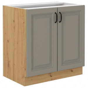 Szafka kuchenna stojąca z półką Delos 80 D 2F BB szafka odporna na parę wodną wysoką temperaturę i rozlaną ciecz