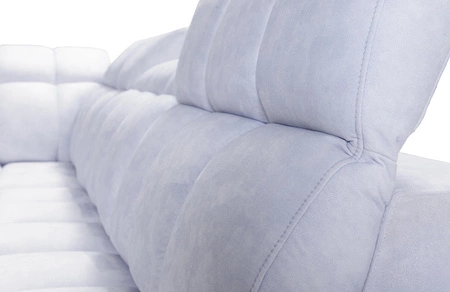 Narożnik z funkcją spania Luigi III beżowy prawostronny komfortowy narożnik do salonu doskonały do codziennego wypoczynku