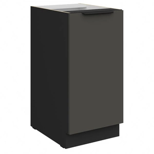 Szafka kuchenna stojąca z półką Aversa Bl 40 D 1F BB szafka odporna na uszkodzenia wykończenie frontów w technologii anti fingerprint