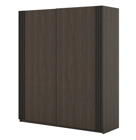 Szafa przesuwna Niva 180 cm dąb dunin pojemna szafa ozdobiona lamelami świetnie sprawdzi się w pomieszczeniach o każdej wielkości