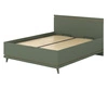Łóżko Scandia 160x200 cm zielone z pojemnikiem na pościel nowoczesny styl łóżko na wysokich nogach do sypialni