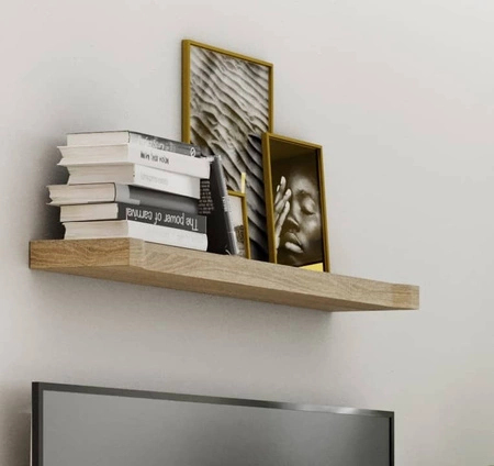 Półka Dallas 107 cm dąb sonoma oryginalny design praktyczna półka na ścianę do salonu jadalni lub pokoju dziennego