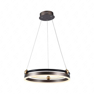 Lampa wisząca Copper 43 cm brązowa 20W 3000K oryginalna estetyka lampy z wbudowanymi diodami LED lampa wzbogacona złotymi dodatkami